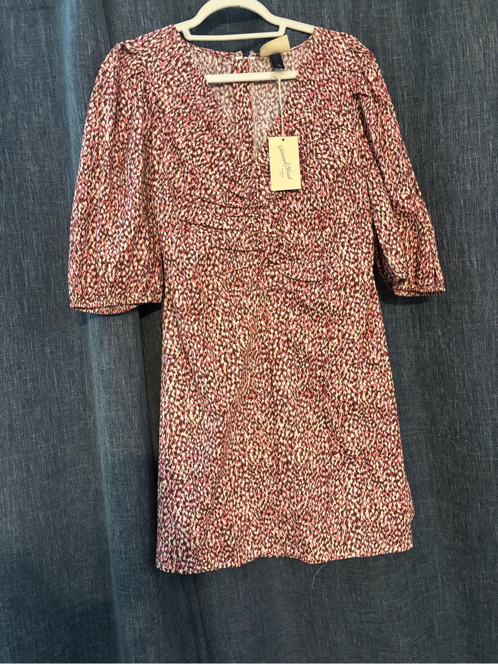 Universal Thread Pink Multi-Print Short Sleeve Mini Dress